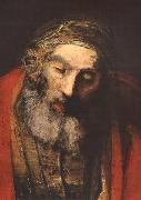 REMBRANDT Harmenszoon van Rijn The Return of the Prodigal Son (detail) oil painting artist